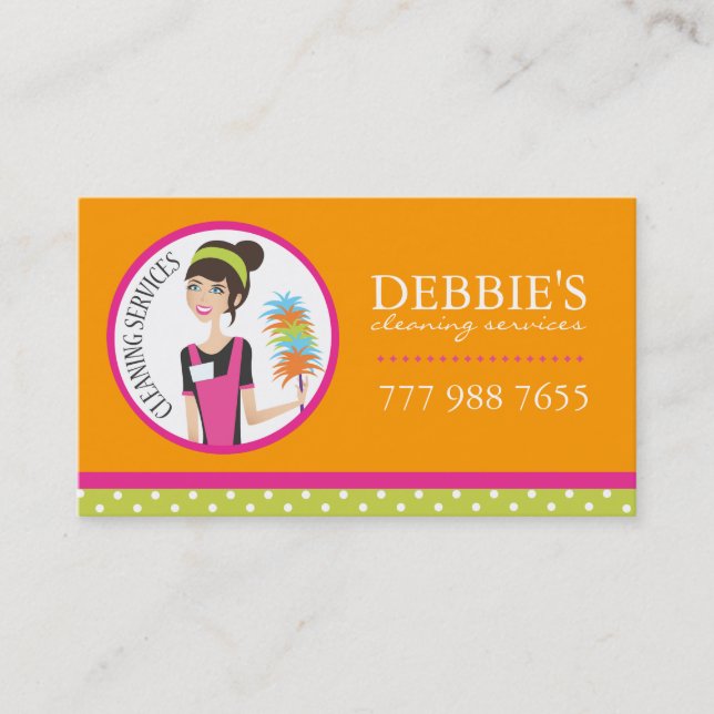 Haus-Reinigungs-Visitenkarten Visitenkarte (Vorderseite)