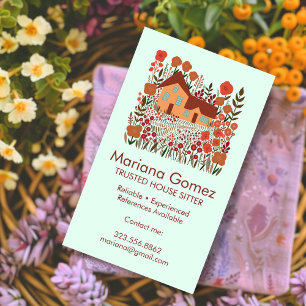 Haus Sitzen Garten Bauernhof Maßgeschneidert Visitenkarte