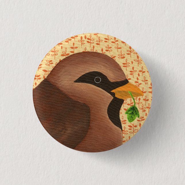 Haus-Spatz Button (Vorderseite)