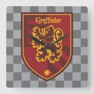 Haus-Stolz-Wappen Harry Potter   Gryffindor Quadratische Wanduhr