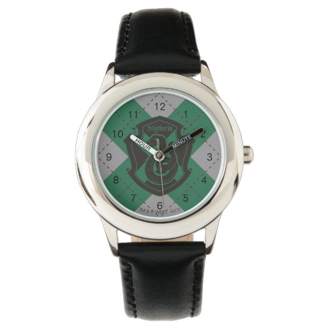 Haus-Stolz-Wappen Harry Potter | Slytherin Armbanduhr (Vorderseite)