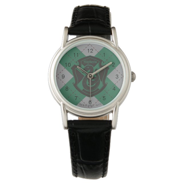 Haus-Stolz-Wappen Harry Potter | Slytherin Armbanduhr (Vorderseite)