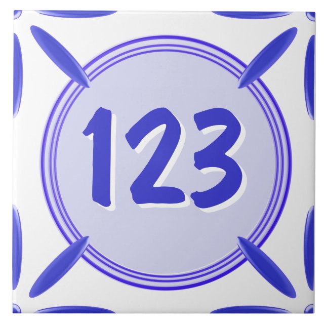 Haus-Tür-Zahl-Fliese Fliese (Vorderseite)