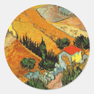 Haus-und Ploughman-Aufkleber Runder Aufkleber