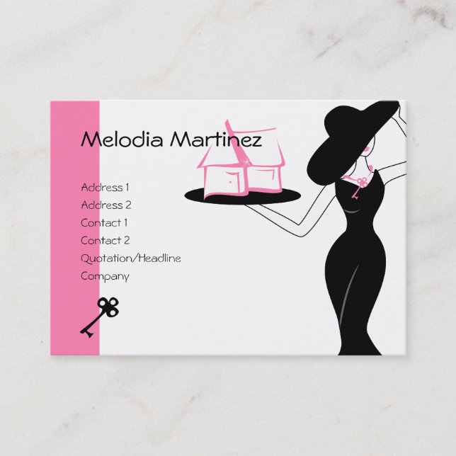 Haus und Schlüssel Visitenkarte (Vorderseite)