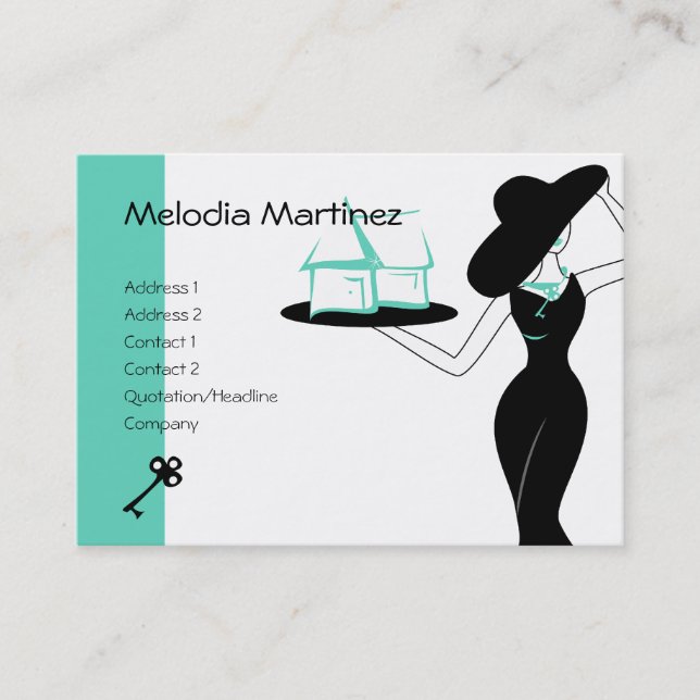 Haus und Schlüssel Visitenkarte (Vorderseite)