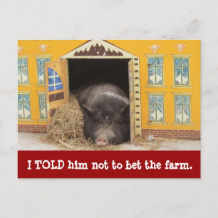 Haus und Schwein bewegten wir neue Adressen-Karten Ankündigungspostkarte