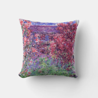 Haus unter den Rose Claude Monet Fine Art Kissen