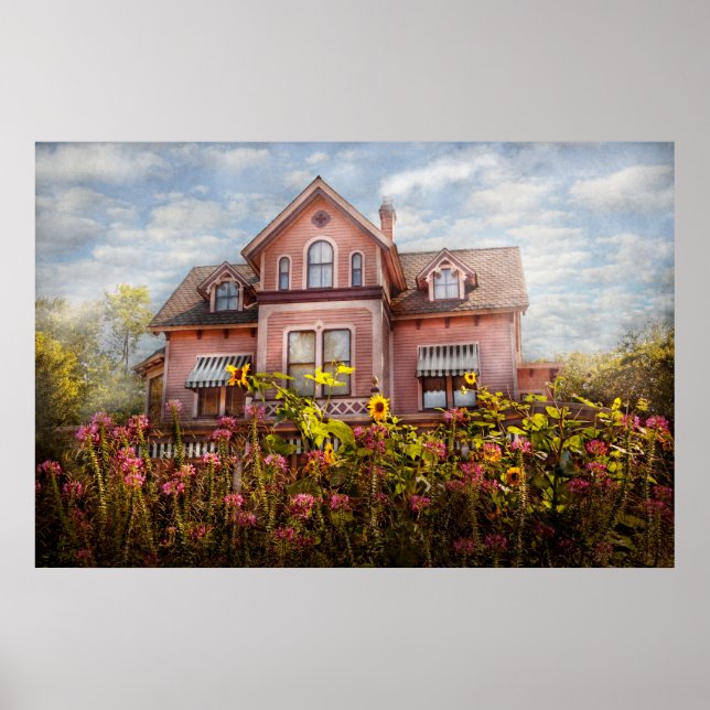 Haus - Viktorianisch - Sommerliche Hütte Poster (Vorne)