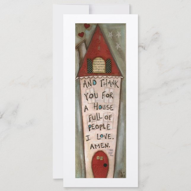 Haus voll Liebe - Flachbildschirm Einladung (Vorderseite)