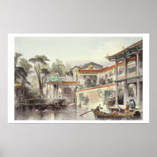 Haus von Conseequa, ein chinesischer Kaufmann, in Poster