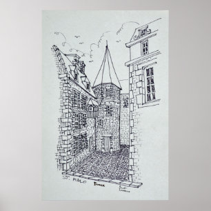 Haus von Prinzessin Anne von Bretagne Saint-Malo Poster