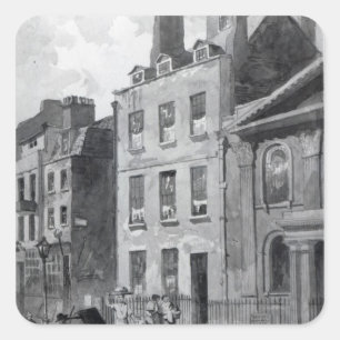 Haus von Sir Isaac Newton Quadratischer Aufkleber