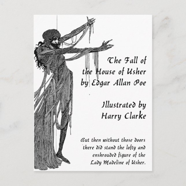 Haus von Usher Postkarte (Vorderseite)