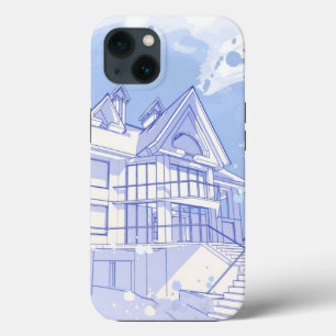 Haus: Watercolor zeichnen iPhone Hülle
