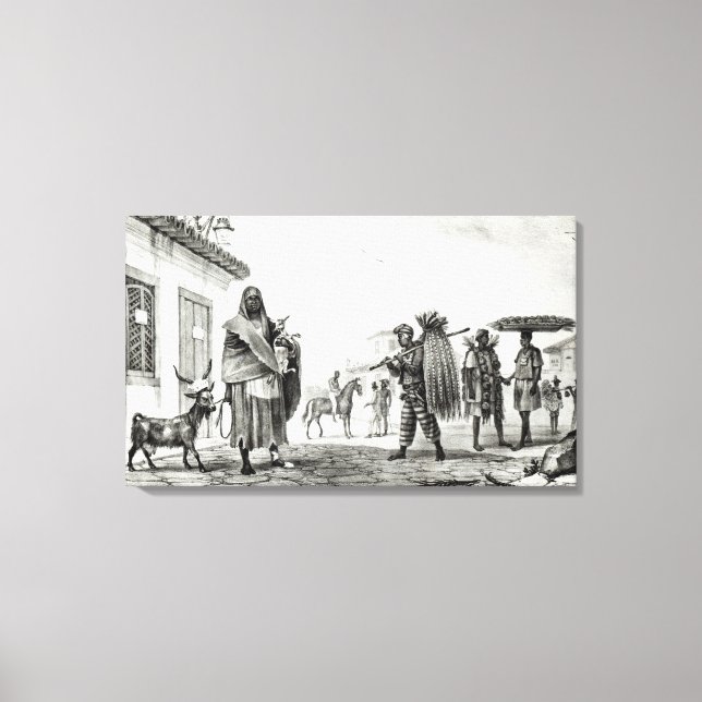 Haus zu vermieten, Pferd und Ziege zum Verkauf Leinwanddruck (Vorderseite)