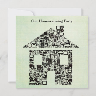 Haus-Zuhausehousewarming-bewegliche Party Einladung