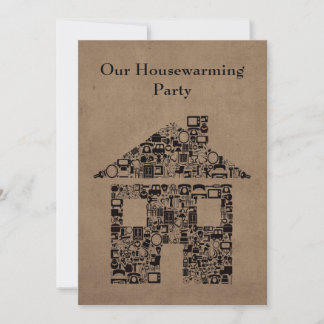 Haus-ZuhauseHousewarmingreno-Party Einladung