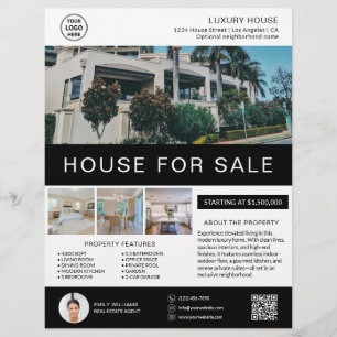 Haus zum Verkauf Immobilienmakler Benutzerdefinier Flyer
