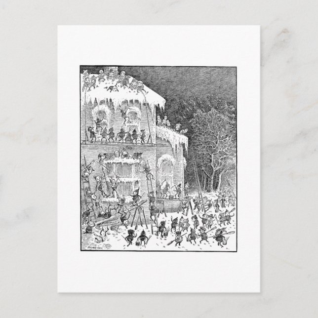 Haus zum Winter Postkarte (Vorderseite)