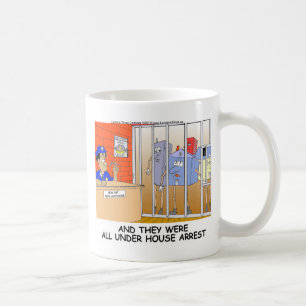 Hausarrest Lustige Polizei-Tassen T-Shirts Karten  Tasse