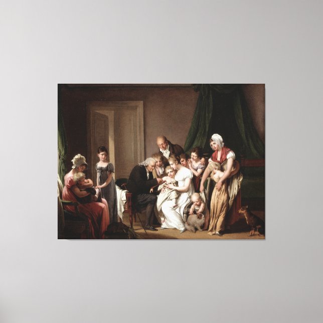 Hausarzt Impfung von Alt-Öl-Malerei Leinwanddruck (Vorderseite)