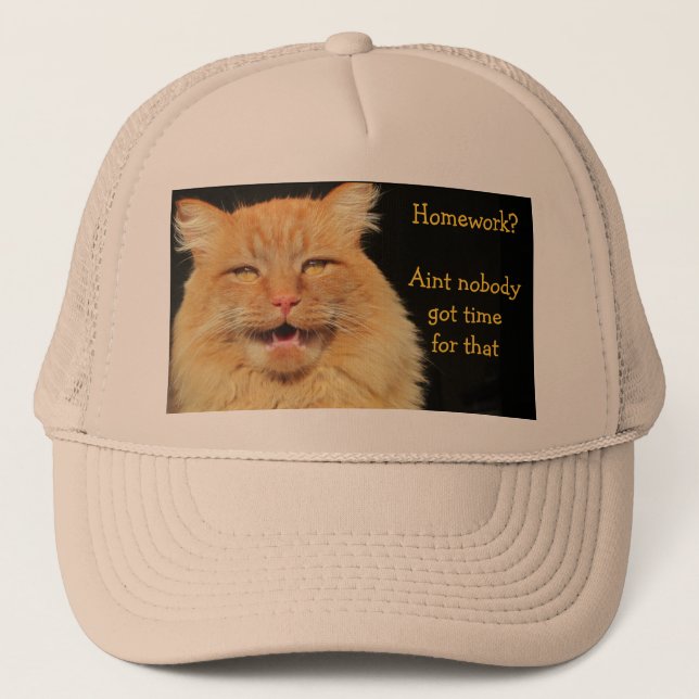 Hausaufgaben? Aint niemand got Zeit für das Truckerkappe (Vorderseite)