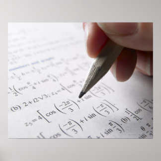 Hausaufgaben der Mathematik Poster