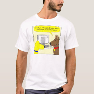 Hausaufgaben-HundeCartoon der Löschung 386 T-Shirt