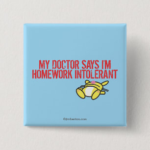 Hausaufgaben Intollerant Button