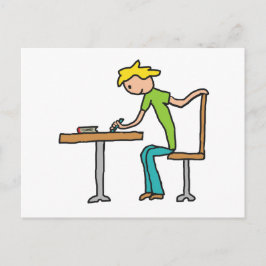 Hausaufgaben Postkarte