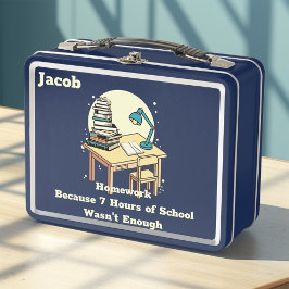 Hausaufgaben: Weil 7 Stunden Schulzeit nicht genug Metall Brotdose