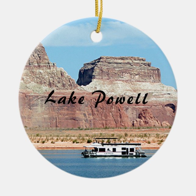 Hausboot, See Powell, Arizona, USA 6 (Titel) Keramik Ornament (Vorne)