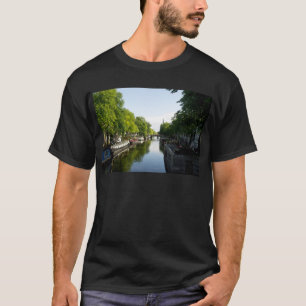 Hausboote auf dem Amsterdamer Kanal T-Shirt