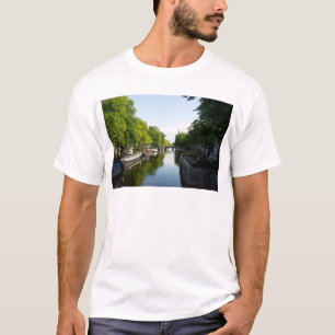 Hausboote auf dem Amsterdamer Kanal T-Shirt