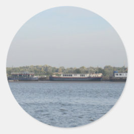 Hausboote Runder Aufkleber
