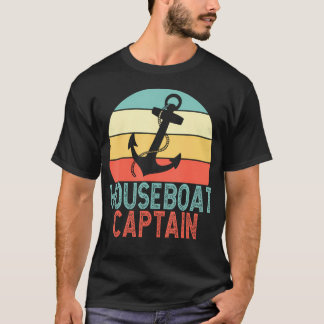 Hausbootkapitän Lustiges Hausboot Boot Bootfahren  T-Shirt