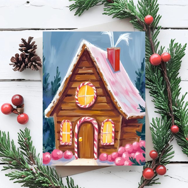 Häuschen aus Lebkuchen Pink Weihnachten (Von Creator hochgeladen)