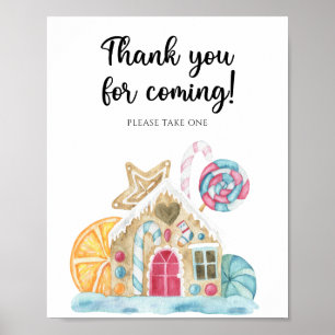 Häuschen aus Lebkuchen - Vielen Dank fürs Kommen Poster