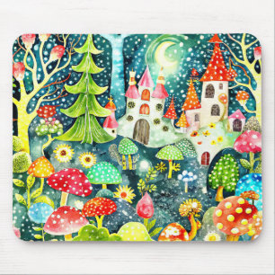 Häuschen und Pilze Mousepad