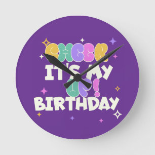 HAUSDEKO GEBURTSTAG AUFMUNTERUNG RUNDE WANDUHR