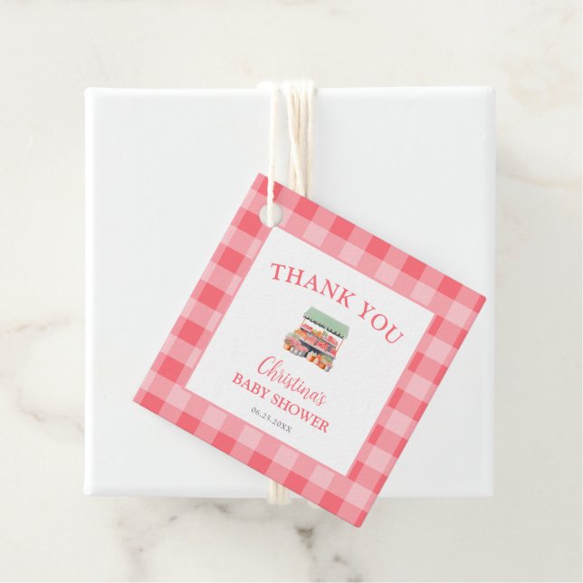 Hauseigene Babydusche Danke Geschenkanhänger (Beispiel)