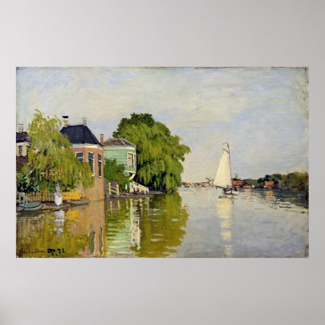 Häuser am Achterzaan - Claude Monet Poster (Vorne)