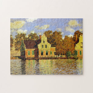 Häuser am Fluss Zaan in Zaandam Monet Fine Art Puzzle