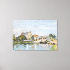 Häuser am Rande des Schlosses von La Garonne Leinwanddruck