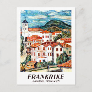 Häuser an der Côte Basque, Frankreich Postkarte