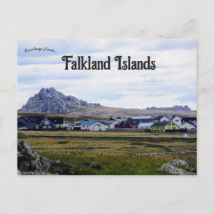 Häuser auf den Stanley-Falkland-Inseln Postkarte