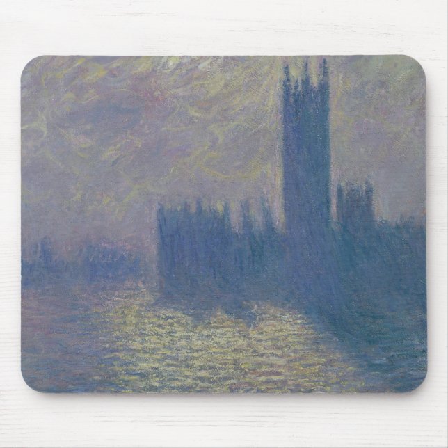 Häuser Claude Monets | des Parlaments, stürmischer Mousepad (Vorne)