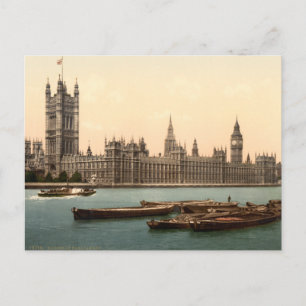 Häuser des Parlaments, London, England Postkarte