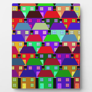 HÄUSER FARBHAFTE ZUHAUSE COMMUNITY FOTOPLATTE